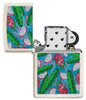 Dragon Fruit Design Mercury Glass Windproof Lighter with its lid open and unlit