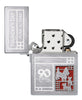 Zippo 2022 Founder's Day Collectible Windproof Lighter with its lid open and unlit.