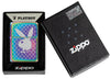 Playboy Bunny Logo Multi Color Windproof Lighter in its packaging