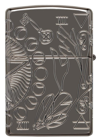 Back view of Wicca Design Armor® Black Ice® Windproof Lighter.