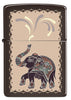 Front view of Lucky Elephant Design Windproof Pocket Lighter