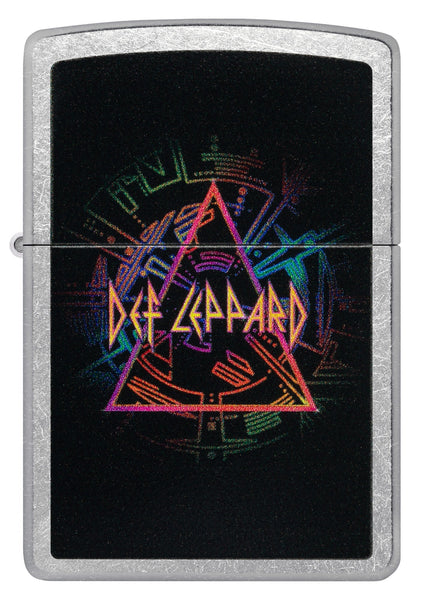 Front shot of Def Leppard Design Street Chrome™ Windproof Lighter.