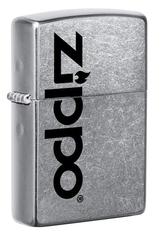 Front shot of Pattern Design Windproof Lighter standing at a 3/4 angle.