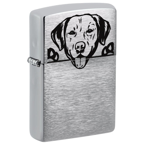 Front shot ofLabrador Design Windproof Lighter standing at a 3/4 angle.