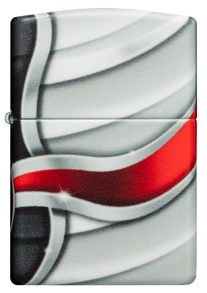 Angled shot of Flame Design 540 Color Windproof Lighter showing the back and hinge side of the lighter