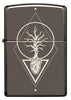 Front view of Heart Of Tree Design Black Ice® Windproof Lighter.