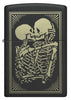 Front view of Lovers Design Black Matte Windproof Lighter.