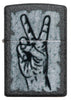 Front view of Graffiti Peace Design Iron Stone Windproof Lighter