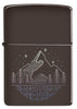 Front view of Mountain Design Brown Windproof Lighter.