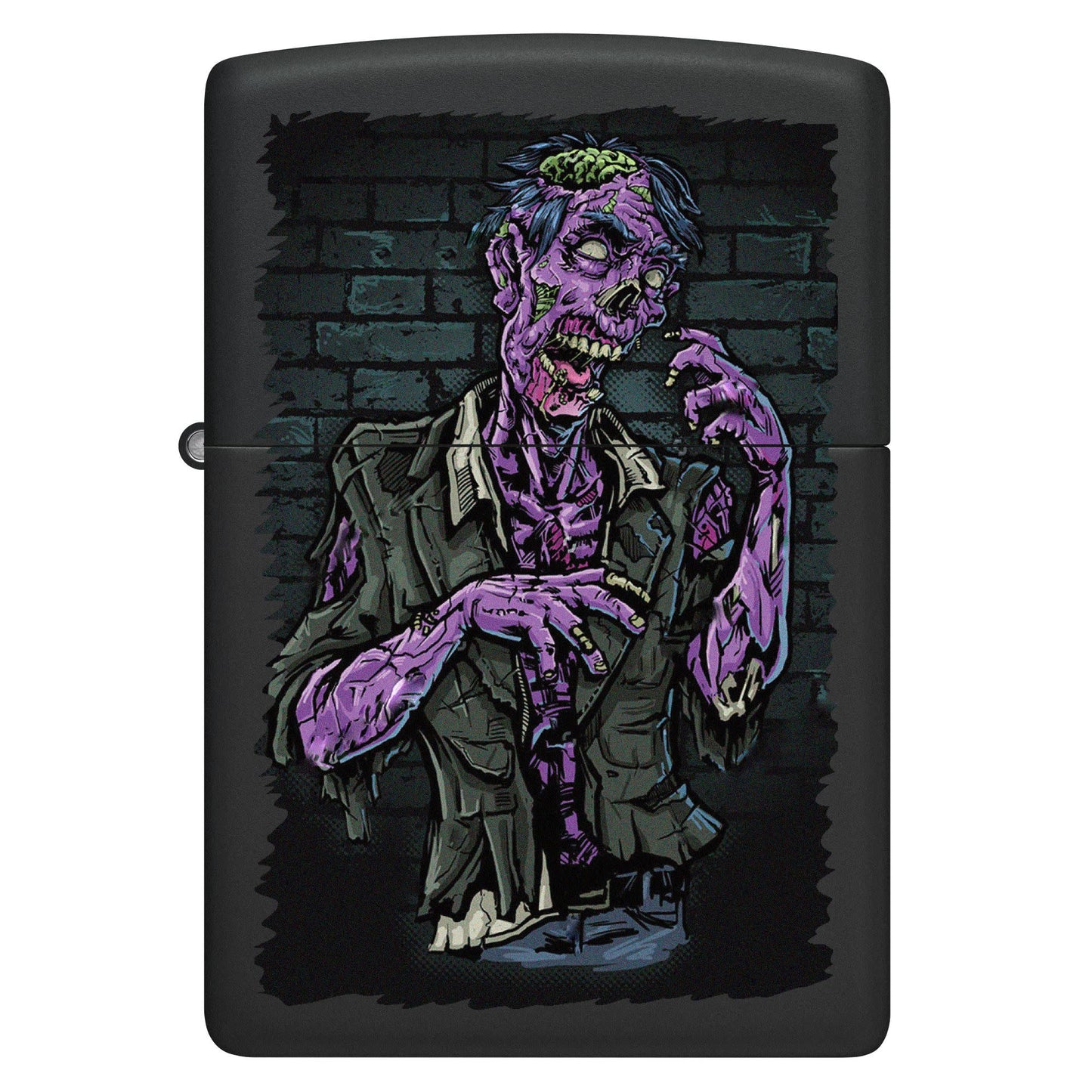 Front shot of Zombie Design Windproof Lighter.