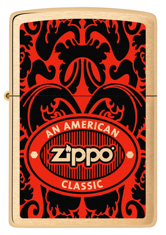 Front shot of Zippo American Classic Windproof Lighter.