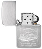 Zippo 50s Car 1941 Replica Brushed Chrome Design with it's lid open and unlit.