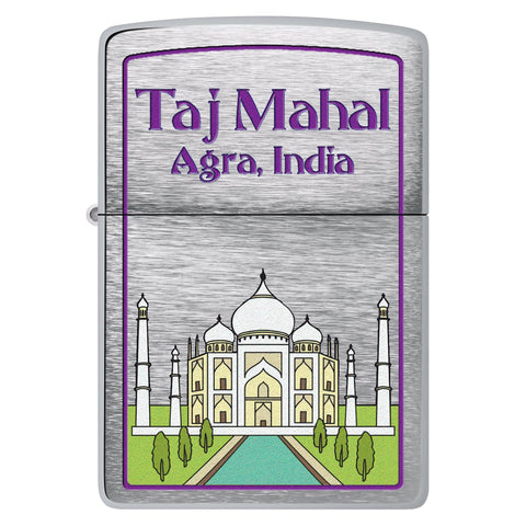 Front shot of Taj Mahal Design Windproof Lighter.