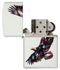 Front view of the Patriotic Eagle Soldiers Lighter open and unlit.