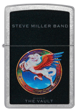 Front shot of Steve Miller Band Welcome to the Vault Design Street Chrome™ Windproof Lighter.
