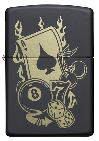 Front of Gambling Design Windproof Lighter