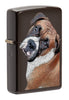 Front view of Boxer Dog Design Windproof Pocket Lighter standing at a 3/4 angle.