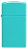 front view of Slim® Flat Turquoise Windproof Lighter.